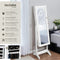 tectake® Luxe Spiegelkast - Sieradenkast - Kantelbaar - Wit - ca. 147 x 45 x 37 cm