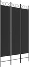 vidaXL - Kamerscherm - met - 3 - panelen - 120x200 - cm - stof - zwart
