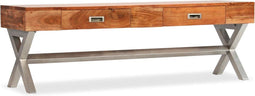 vidaXL - Tv-meubel - met - lades - 140 - cm - massief - acaciahout