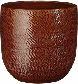 Mica Decorations Bloempot Enzo - 25x25x24 cm - Terracotta - Oker