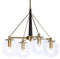 Plafondlamp DKD Home Decor 50 x 50 x 144 cm Kristal Gouden Metaal 50 W