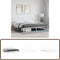 vidaXL - Bedframe - met - hoofdbord - metaal - wit - 200x200 - cm