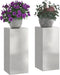 vidaXL - Buiten - Plant - Stands - Pilaar - 2 - stuks - 24x24x55 - cm - Roestvrijstaal