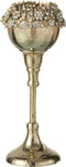 J-Line theelichthouder Viane - metaal/glas - goud/brons - small
