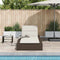 vidaXL - Ligbed - met - zwevend - kussen - poly - rattan - bruin