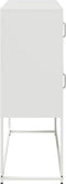 vidaXL - Dressoir - 100,5x39x107 - cm - koudgewalst - staal - wit