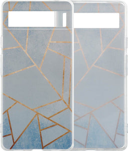 iMoshion Hoesje Geschikt voor Google Pixel 6a Hoesje Siliconen - iMoshion Design hoesje - Meerkleurig / Blue Graphic