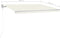 vidaXL - Luifel - automatisch - met - LED - en - windsensor - 400x300 - cm - crèmekleur