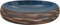 vidaXL - Opzetwasbak - ovaal - 59x40x15 - cm - keramiek - bruin - en - blauw