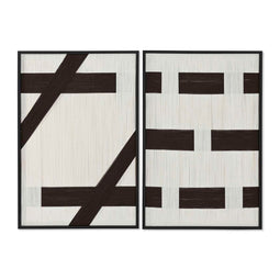 Schilderij Home ESPRIT Wit Donker grijs Modern Stads 60 x 3 x 90 cm (2 Stuks)
