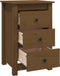 vidaXL - Nachtkastje - 40x35x61,5 - cm - massief - grenenhout - honingbruin