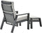 Garden Impressions Max verstelbare fauteuil inclusief voetenbank - carbon black - desert sand