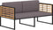 vidaXL - Tuinbank - met - kussens - 136 - cm - massief - acaciahout - donkergrijs