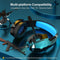 PHOINIKAS G9000 BT - Bluetooth Gaming Headset met Microfoon - 50 mm Drivers - Zwart Blauw