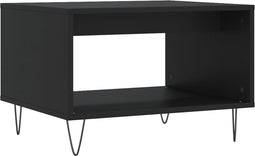 vidaXL - Salontafel - 60x50x40 - cm - bewerkt - hout - zwart