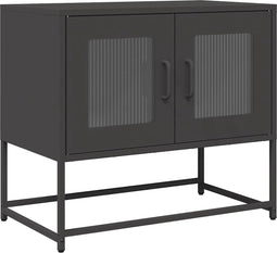vidaXL - Tv-meubel - 68x39x60,5 - cm - koudgewalst - staal - zwart