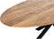 Livingfurn - Eetkamertafel Oslo Oval Acacia 160cm - Acacia / Gecoat Staal
