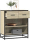 vidaXL - Dressoir - 68x35x76 - cm - bewerkt - hout - sonoma - eikenkleurig