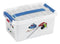 Sunware - Q-line naaidoos met inzet 6L wit blauw - 30 x 20 x 14,7 cm