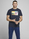 Jack & Jones JORSUITE TEE SS CREW NECK - Korte mouw T-shirt met tropische print - Navy Blazer (S)