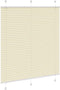 vidaXL - Plissé - rolgordijn - 115x150cm - stofbreedte - 114,4cm - polyester - crème