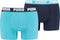 Puma Basic Boxer heren (2-pack) - aqua en blauw