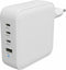 HyperJuice HJ1002WHWWGL - 4-port GaN Reisoplader - 100W Max per USB-C poort - Wit
