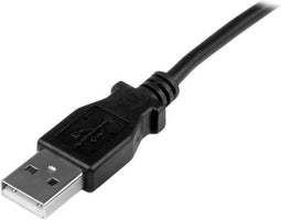 StarTech.com USBAMB1MU - 1 m mini USB-kabel A-naar-mini-B met opwaartse hoek - Zwart