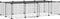 vidaXL - Huisdierenkooi - met - deur - 20 - panelen - 35x35 - cm - staal - zwart