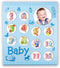 ZEP - Houten Baby Multi Fotolijst Baby Gallerie Blue voor foto formaat 12x8x8 14x14 - WG3BL