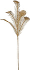 PTMD Leaves Plant Pauwenveer Kunsttak - 46 x 34 x 93 cm - Goud glitter