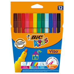 Kleurstift bickids visa f assorti | Etui a 12 stuk