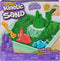 Kinetic Sand - Zandbak-set met 454 g groen origineel kinetisch zand opbergzandbak 4 vormen en gereedschap - Sensorisch speelgoed