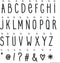 A Little Lovely Company - Lightbox A4/A5 sheets - Handgetekende letters en symbolen - Zwart (85 stuks)