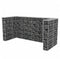 vidaXL - Schanskorf - drievoudige - vuilnisbak - ombouw - 250x100x120 - cm - staal