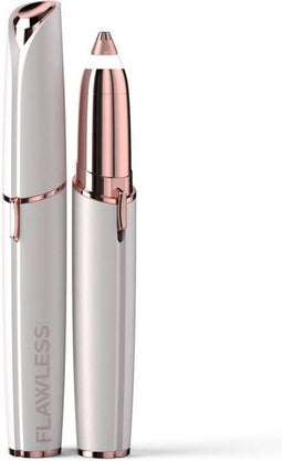 Finishing Touch Flawless Brows - Nieuwe generatie precisie-wenkbrauwentrimmer - Zacht en veilig - Wit + Spiegel