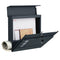 Songmics Wandbrievenbus - 37 x 10,5 x 37 cm - Krantenhouder Slot - Antraciet