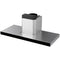 ETNA AB791RVS - Wandschouw afzuigkap - 632 m³/h - RVS met zwart glasdesign