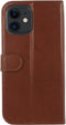 Valenta iPhone 12 Mini - Book Case - Handgemaakt - Bruin Cognac