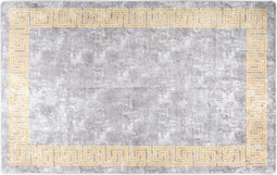 vidaXL - Vloerkleed - wasbaar - anti-slip - 160x230 - cm - grijs