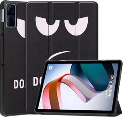 iMoshion Tablet Hoes Geschikt voor Xiaomi Redmi Pad - iMoshion Design Trifold Bookcase - Zwart /Don't touch