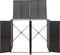 vidaXL - Containerberging - dubbel - 140x80x117 - cm - poly - rattan - zwart