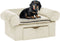 vidaXL - Hondenbank - met - lade - 75x50x38 - cm - pluche - crèmekleurig