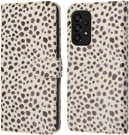 iMoshion Hoesje Geschikt voor Samsung Galaxy A53 Hoesje Met Pasjeshouder - iMoshion Design Bookcase smartphone - Meerkleurig / Black And White Dots