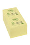Post-it - Memoblok 3m post-it 654 76x76mm recycle geel | 12 stuks