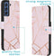 iMoshion Hoesje Geschikt voor Samsung Galaxy S21 FE Hoesje Met Pasjeshouder - iMoshion Design Softcase Bookcase - Goud / Roze / Pink Graphic