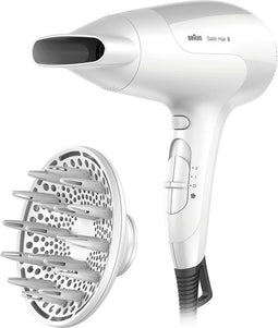 Braun Satin Hair 3 PowerPerfection BRHD385E - Föhn - 2000W - Coolshot - Wit