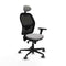 Jorquera Piqueras y Crespo 3D036G1 - Bureaustoel met hoofdsteun - Verstelbare hoogte L68 cm - Lichtgrijs