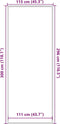 vidaXL - Deurmat - 115x300 - cm - zwart