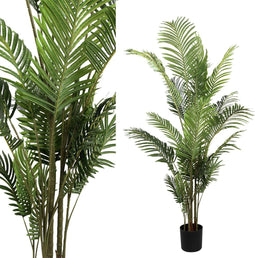PTMD Palm Kunstplant - 150 x 106 x 200 cm - Plastic Pot - Groen